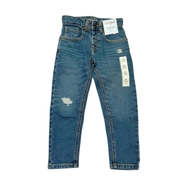 NWT Cat & Jack Super Stretch Distressed Jeans Size 4T - Picture 1 of 5